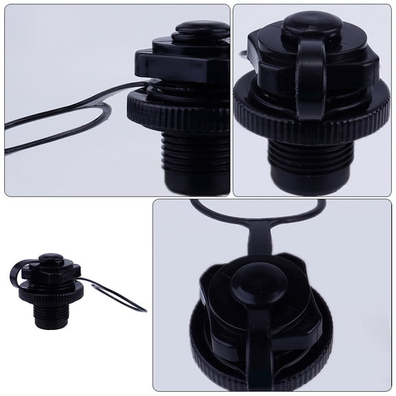 UPGRATOR Inflatable Air Cap Black Screw Nozzle for Boat Pump Adapter and Kayak Accessories