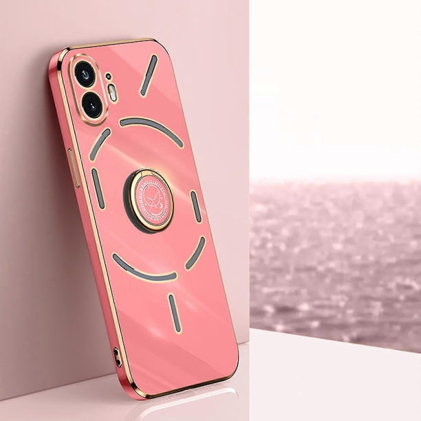 Funda con revestimiento de tacto suave compatible con Nothing Phone 2 con soporte de anillo compatible con Nothing Phone 2 s202412246485