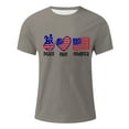 thumbnail image 2 of Caqnni Men's Tees USA Flag T-Shirt Patriotic Shirt Crew Neck 3D American Flag Shirt Tees Mens T Shirt (Dark Gray,XXL), 2 of 4