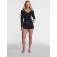thumbnail image 2 of No Boundaries Cloud Core Low Rise Sleep Shorts, Women's XXS-3X, 2 of 5