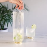 Viski Gatsby Vintage Mixing Glass for Home Bar, Cocktail Party Gifts, 42oz