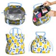 thumbnail image 2 of Lemon Drawstring Lunch Bag Women - Drawstring Lunch Bag Insulated for Work Office - Stain-Resistant Large Lunchbags for Women with Multi-Pockets, 2 of 6