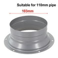 thumbnail image 2 of 4-10Inch Flange Connector Round Pipe Flange Aluminum Tube Adapter Air Ventilation Hose Connector Exhaust Air Ducting Connection, 2 of 9