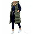 thumbnail image 1 of Veste Longue Sans Manches à Capuche pour Femmes Filles Automne Hiver, 1 of 2