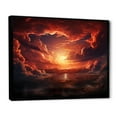 thumbnail image 3 of Designart "Sky Ablaze Stunning Sunset Views" Extra Large Landscapes Framed Wall Art - Traditional Red Sky Bedroom Framed Canvas Wall Art, 3 of 7