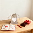 thumbnail image 6 of 10Pcs Heart Drawstring Gift Bag under $5! CQCYD Heart Canvas Drawstring Gift Bag, Valentine's Wedding Candy Favor Pouch, Small Souvenir Packaging Sack, Romantic Party Decoration, 6 of 6