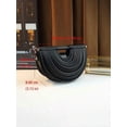 thumbnail image 5 of Women's Metallic Half Moon Clutch Evening Bag, 5 of 9