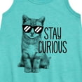 thumbnail image 2 of Instant Message - Stay Curious Cat - Toddler & Youth Girls A-line Dress, 2 of 5
