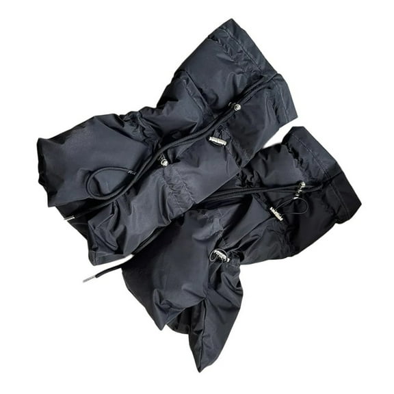 ZPAQI Drawstring Padded Leg Covers for Cold Weather Women Puffer Split Leg Warmers