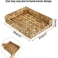 thumbnail image 4 of Multipurpose A4 File Tray Natural Water Hyacinth Desk Tray Organizer Woven Letter Size Desk Documents Trays Magazine Files Storage Basket Organizer Bin for Office Cosmetics Bathroom, 4 of 4