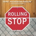 thumbnail image 6 of Rolling Stop (10 Pack) 10 inch X 10 inch Octagon Rust Free Aluminum Metal Signs with Aluminum Mounting Stakes Weather Resistant UV Protected for Workplace Private Property and, 6 of 8
