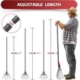 thumbnail image 2 of AEASKIEY Adjustable Leaf Rake with Expandable Head 8-17'', 60'' Long Handle Garden Rakes for Lawns, Heavy Duty for Gardening RV Camping, Red, 2 of 7