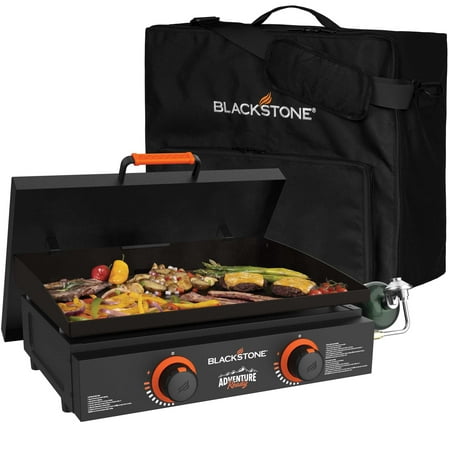 Blackstone 2-Burner 22&Quot; Adventure Ready Tabletop Griddle With Hard Cover And Carry Bag