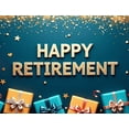 thumbnail image 5 of LUUFILx Happy Retirement Banner Balloons Celebration Backdrop Colorful Pennants Photography Props Decoration Party Supplies Wall Poster Background, 5 of 9
