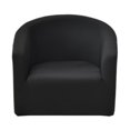 thumbnail image 2 of Solid Color Stretch Sofa Slipcover Loveseat Cushion with Arms and Seat Chair Covers Armchair Slipcovers for Bedroom Living Room Black, 2 of 10