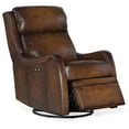 thumbnail image 3 of Bowery Hill Transitional Power Swivel Glider Recliner in Brown, 3 of 4