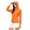 #Orange, variant on Women's Hooded Raglan Lightweight Waterproof Sun Protection Zip Up Outdoor Jacket,L,Women's Plus Size