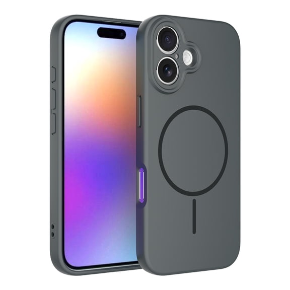 for iPhone 17 Magnetic Case , Compatible with MagSafe, Full Lens Protection, Rugged Military Grade Drop, Hard Translucent Matte Slim Case for iPhone 17, Black