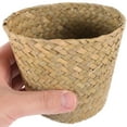 thumbnail image 4 of NUOLUX Cesta Organizadora Tejida En Pasto Natural Verde Claro Para Almacenamiento En Hogar, 4 of 5