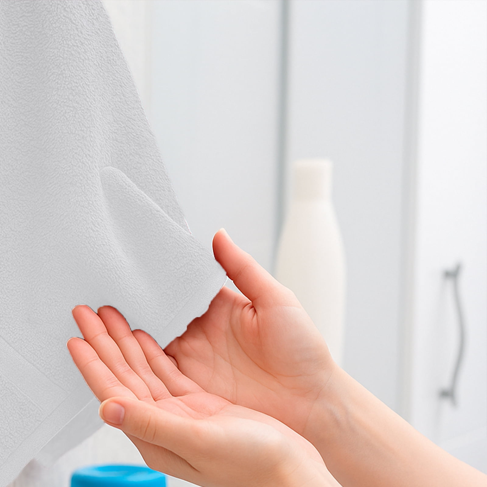SupremePlus Soft Absorbent and Durable 16” x 27” Cotton Blend Hand Towels, White 12 Count
