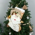 thumbnail image 4 of Walbest 18 Christmas 3D Patterns Stocking Candy Bag with Rope, Xmas Stocking Fireplace Hanging Stocking for Family Holiday Christmas Decoration, 4 of 6