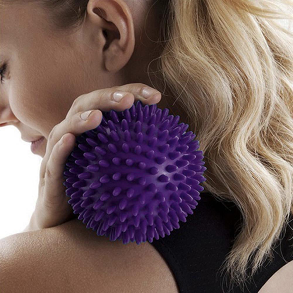 Footful 7cm Fitness Yoga Pilates Spikey Massage Ball Gym Tension Pain Relief 