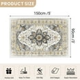 thumbnail image 2 of 3'x5' Vintage Area Rugs,Soft Washable Distressed Thin Rugs for Kitchen Bathroom,Non-Slip Foldable Indoor Carpet,Grey Brown, 2 of 5