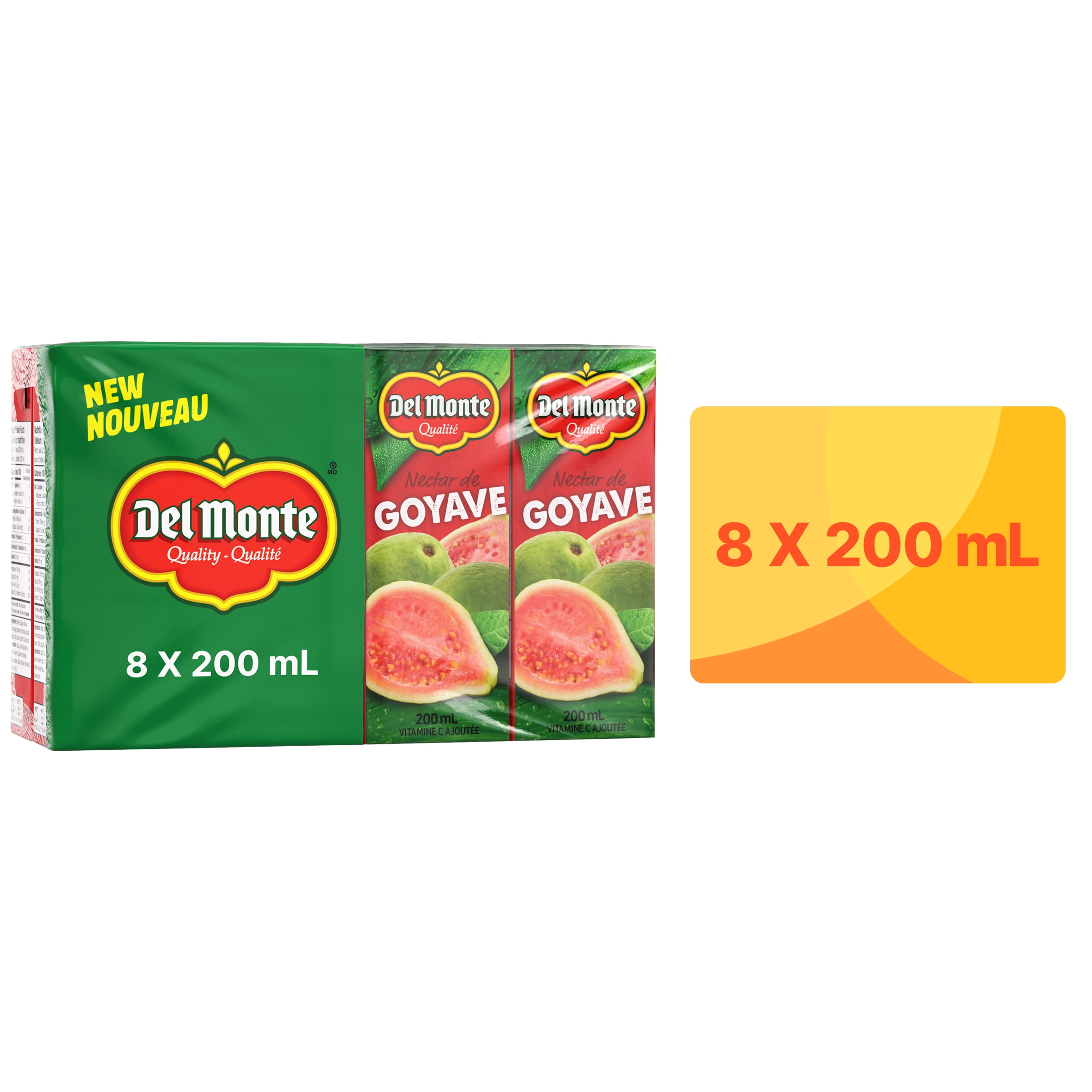 Boîtes à boire Nectar de goyave Del Monte NECTAR DE GOYAVE DEL MONTE 8X200ML