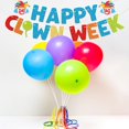 thumbnail image 4 of xianyou-Happy Clown Week Banner, National Clown Week Decorations, Carnival Party Decorations, Colorful Glitter, 4 of 4