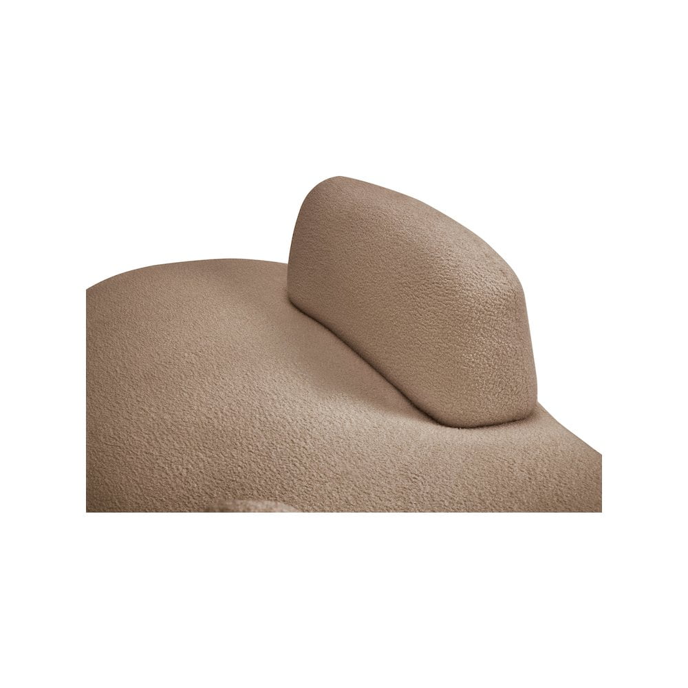 Meridian Furniture Argyle Beige Teddy Fabric Chaise/Loveseat