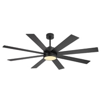 ALKAFY 65 Inch Ceiling Fan with LED and Remote Control, 8 Blades for Large Room Indoor/Covered Outdoor