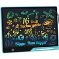 thumbnail image 1 of Tableta de escritura LCD Kinayue de 16 pulgadas recargable azul, 1 of 7