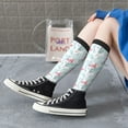 thumbnail image 3 of Lsque Tropical Flamingo Printed Crew Socks Men's Women's LightWeight Thin Casual Calf Socks ,Knee High Socks,Cotton Socks, 3 of 9