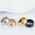 thumbnail image 3 of 10mm Men's Band 316L Stainless Steel Rose Gold/Silver/Gold/Black Rings Size 7-12, 3 of 8