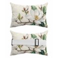 thumbnail image 2 of Pack of 2 Outdoor Lumbar Pillow Covers 12x20 Inch, Vintage Floral Spring Waterproof Throw Pillow Covers Set, Rustic Botanical White Flowers Indoor&Outdoor Decorative Cushion Cases for Patio Porch Car, 2 of 7
