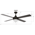 thumbnail image 2 of Lucci Air  52 in. Airlie II Eco Oil Rubbed Bronze Light with Remote Ceiling Fan, 2 of 9