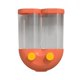thumbnail image 2 of Dispensador de cereales de montado en pared de 2 compartimentos, para pers aromáticas de vandería Práctico este para usar Naranja 16x8x21cm Baoblaze Dispensador de granos, 2 of 8