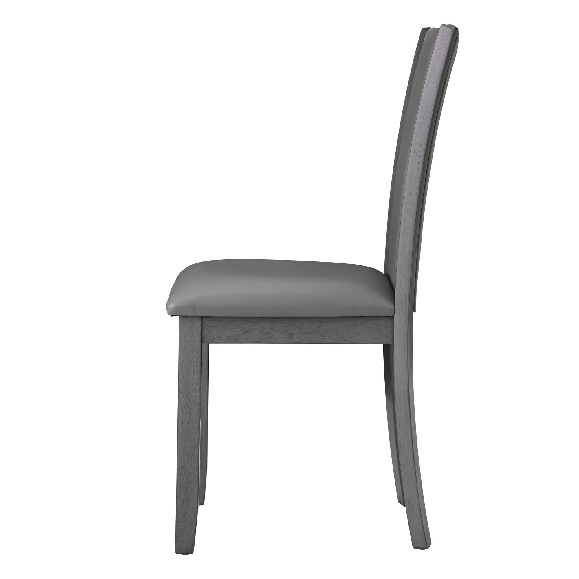 Jopath Set of 4 Wooden Dining Chairs, Kitchen Chair with Padded Seat, Upholstered Side Chair for Dining Room Living Room Kitchen Grey