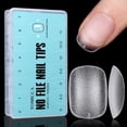 thumbnail image 1 of 300 puntas de uñas de gel suave, 10 tamaños, puntas de uñas mate de doble cara sin limar, puntas de uñas de gel acrílicas cortas de cobertura completa para extensiones de uñas., 1 of 5