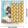 thumbnail image 2 of 4PCS Fishing Cat Shower Curtain Set, Funny Kitten Kitty Boat Tropical Fish Marine Life Seaweed Coral Blue Ocean Sea Kids Bathroom Decor, Waterproof Fabric Shower Curtain, Non-Slip Bath Mat, 2 of 7