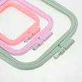 thumbnail image 3 of Miangastore 1 Set Square Embroidery Hoop Frame Embroidery Hoop Plastic Embroidery Frames For Sewing Needlework Embroidery Projects, 3 of 8