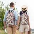 thumbnail image 4 of Disketp London Landmark1 print Canvas Backpack Lightweight Travel Daypack Student Rucksack Laptop Backpack-Medium, 4 of 5