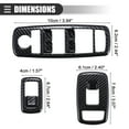 thumbnail image 4 of Unique Bargains 1 Set Carbon Fiber Pattern Window Lift Trim Switch Panel Cover Trim for Dodge for Ram ABS, Black, 4 of 8