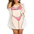 thumbnail image 2 of MesaSe Robe de Plage pour Femmes, Bikini Imprimé Amusant, T-Shirt de Plage, Tenue de Fête Amusante, 2 of 6