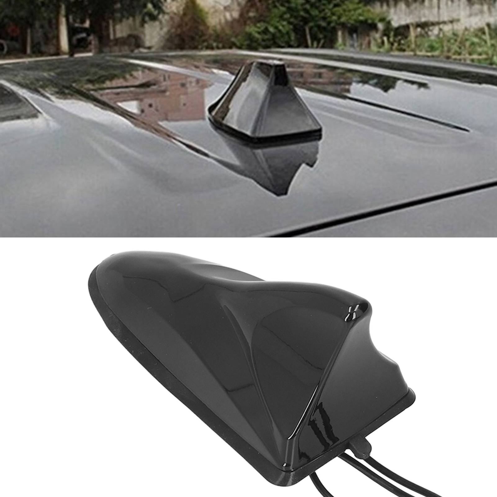 Aileron Antenne Requin Pour Toit Voiture - Décoratif & Amplificateur FM - Universel Et Étanche - Installation Adhésive Facile