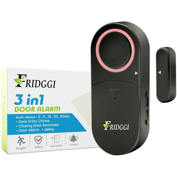 Timbre Alarm FRIDGGI 3 en 1 para puerta abierta a la izquierda con retardo de 80 a 120 dB