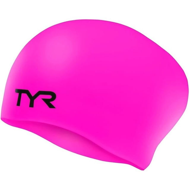 Gorro de natación TYR para adultos, pelo largo, silicona, sin arrugas, para trenzas, rastas, natació