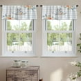 thumbnail image 2 of LALILO Kitchen Curtain Valance Watercolor Card With Anchor Rod Pocket Window Curtain 52"x 18" Set of 2, 2 of 5