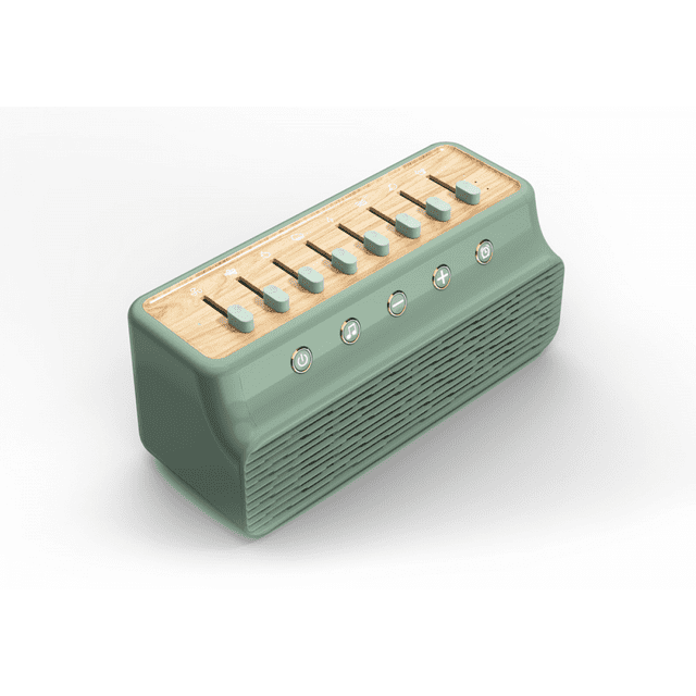 Haut-Parleur Bluetooth Blanc avec 8 Sons Naturels Mini Haut-Parleur Centre de Musique Fil