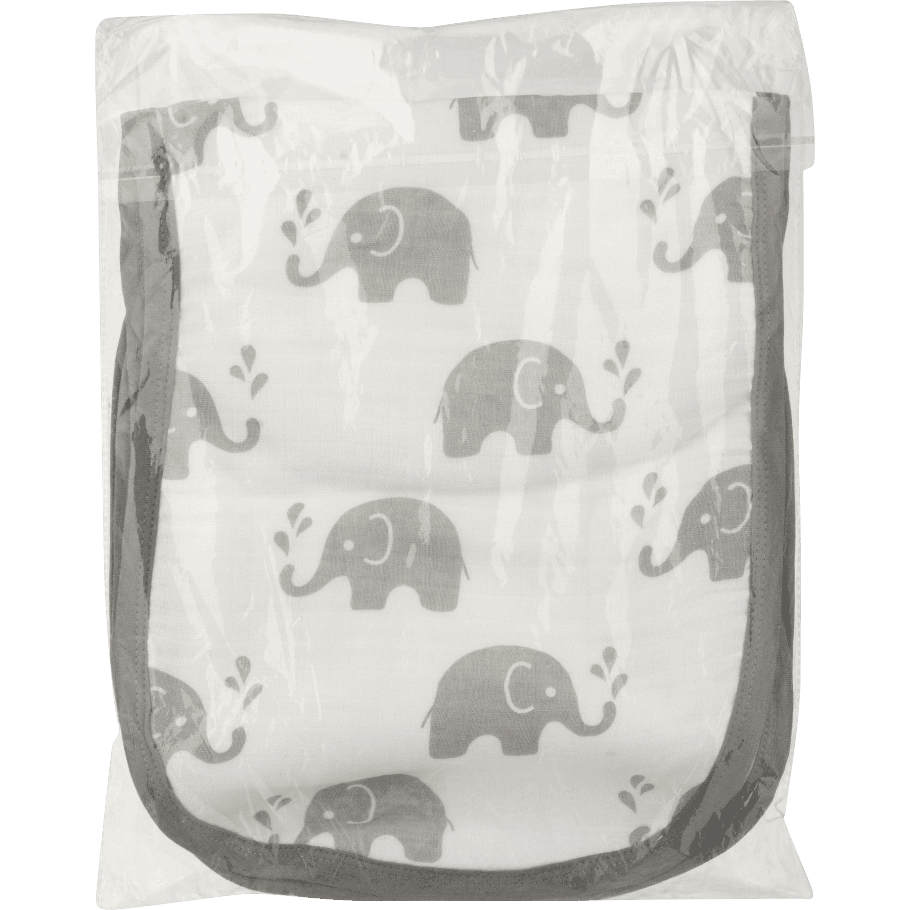 Bacati Muslin Burpies/Bibs, Elephants Aqua/Lime/Grey -  4 PC, 4.0 PIECE(S)